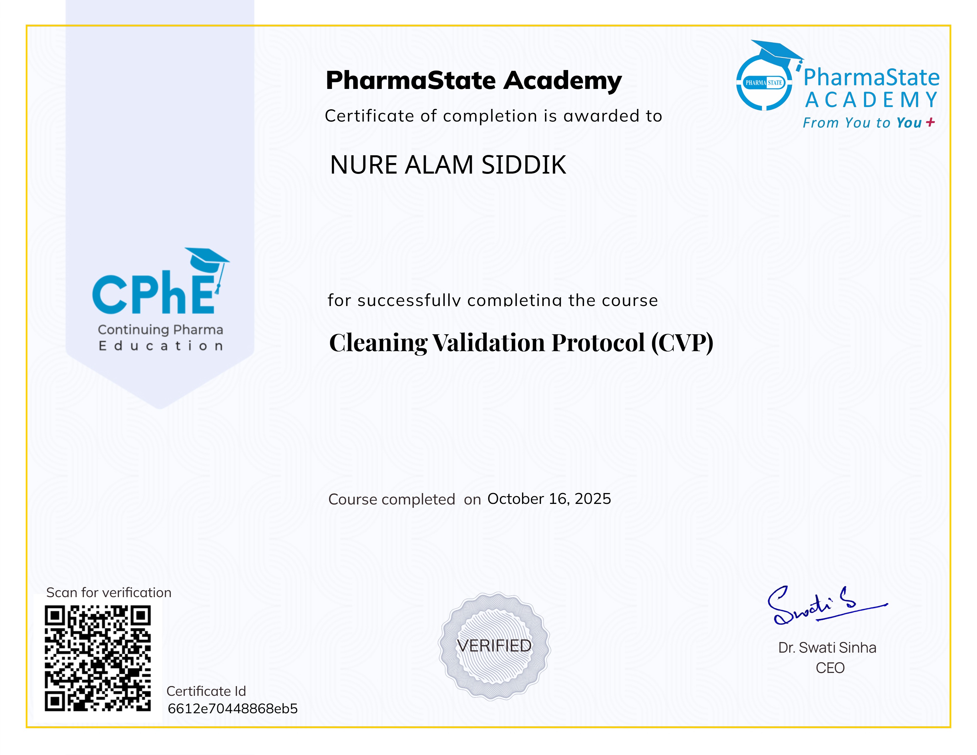 Cleaning Validation Protocol (CVP)