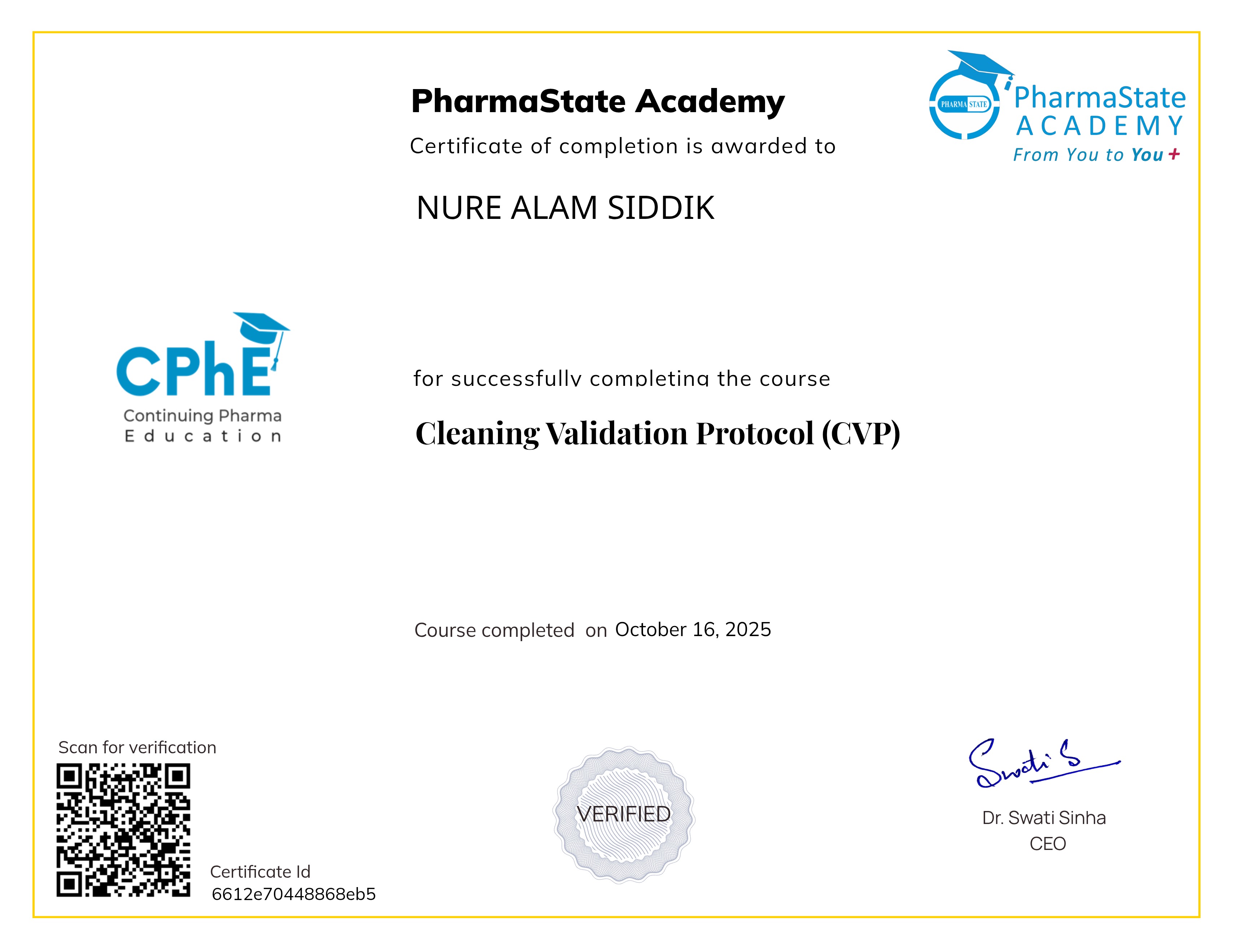 Cleaning Validation Protocol (CVP)
